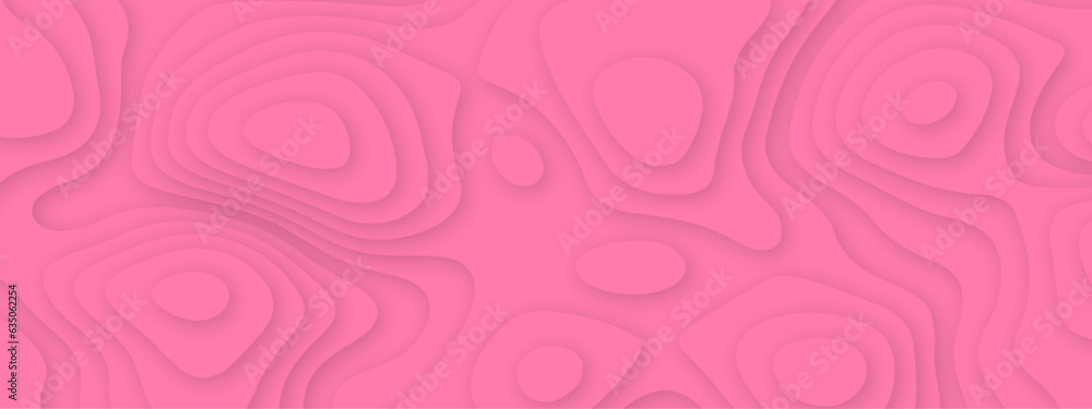 Papercut abstract background with pink colour. Vector background with pink color paper cut shapes. Luxury pink abstract papercut background. pink color paper art illustration background. 