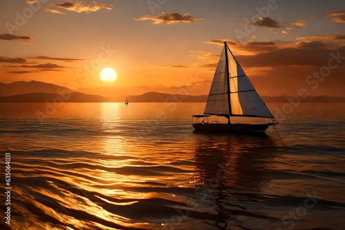 sailboat at sunset © Ghulam