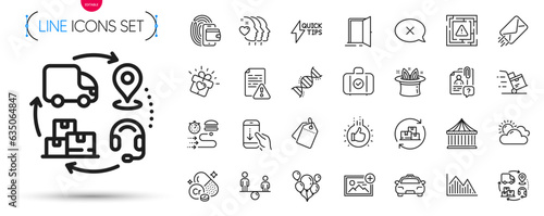 Pack of Equity, Instruction manual and Taxi line icons. Include Maze attention, Wallet, Love gift pictogram icons. Quickstart guide, Add photo, Sunny weather signs. Carry-on baggage. Vector