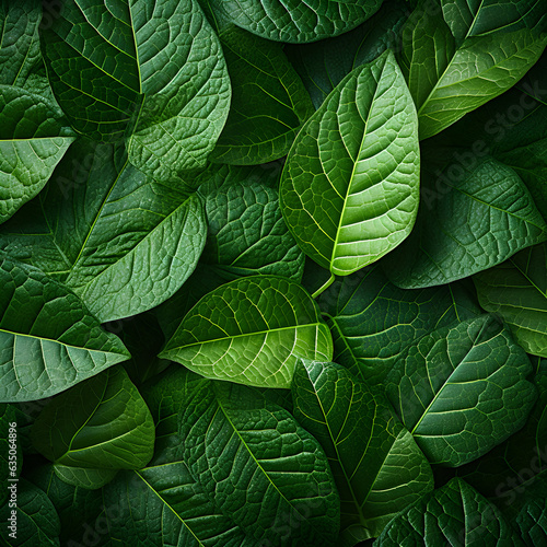 green leaves, unique patterns and textures, leaves. Capture, up shot, natural. The image should convey