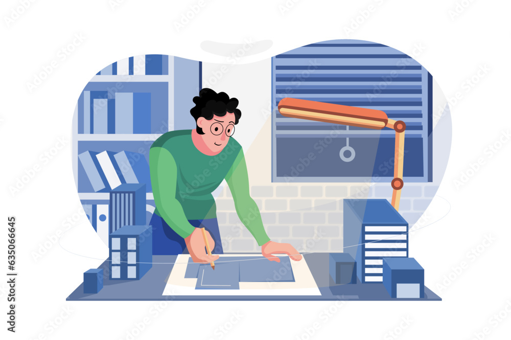 Man Working Till Late Hours Man Working Till Late Hours