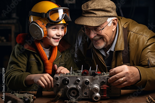 Незабываемые моменты: дедушка и внук творят волшебство в мастерской