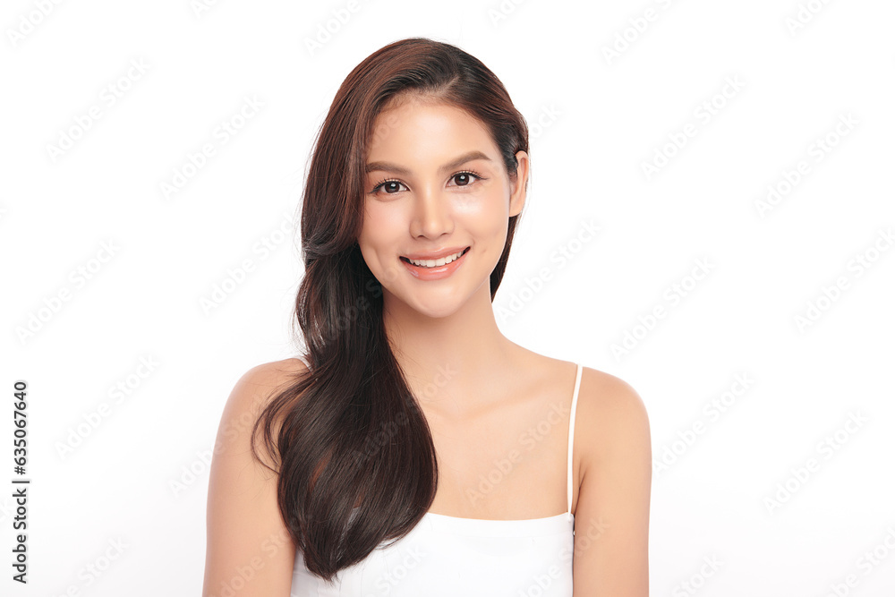 Beautiful young asian woman with clean fresh skin on white background, Face care, Facial treatment, Cosmetology, beauty and spa, Asian women portrait. Beautiful young asian woman with clean fresh skin on white background, Face care, Facial treatment, Cosmetology, beauty and spa, Asian women portrait.