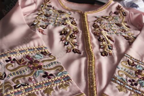 Moroccan jellaba Embroidery Details. women clothing.
