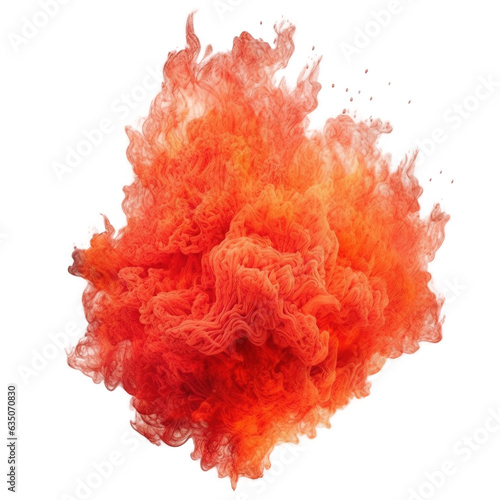 fire and smoke on transparent background