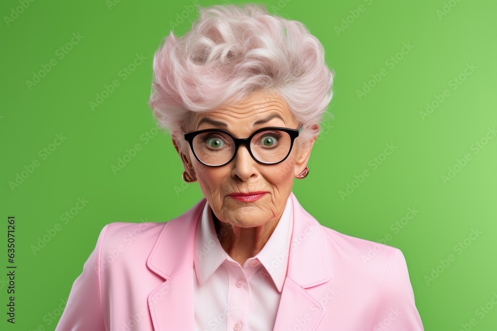 Woman in the studio on a colored background, blank for advertising. Portrait with selective focus and copy space Woman in the studio on a colored background, blank for advertising. Portrait with selective focus and copy space