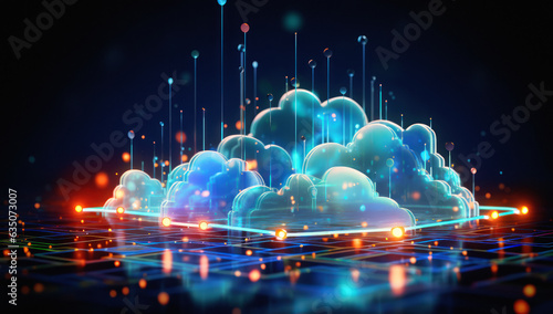 Unleashing innovation. Cloud network solution abstract background paving the way for future ready connectivity and intelligent technological advancements