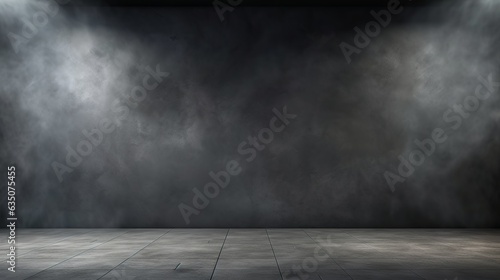 Dark grey empty wall  Interior background for presentation  Generative AI