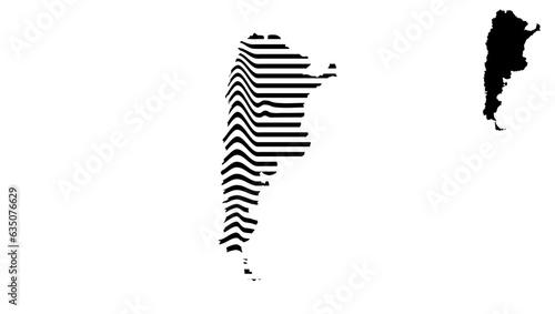relief map of Argentina