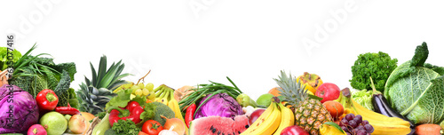 Fruit and vegetables isolated