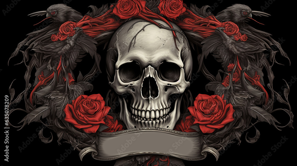Coroa de flores do Dia dos Mortos com espaço para texto anúncio ou promoção dia das bruxas Coroa de flores do Dia dos Mortos com espaço para texto anúncio ou promoção dia das bruxas