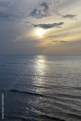 seascape in early morning or sea sunset at hua hin beach  thailand