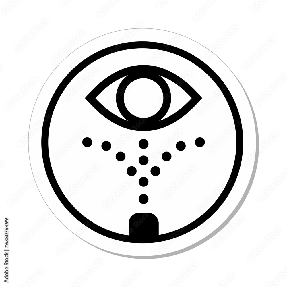 ISO Circle Sign Emergency Eye Wash Station Symbol Stock Vector Adobe
