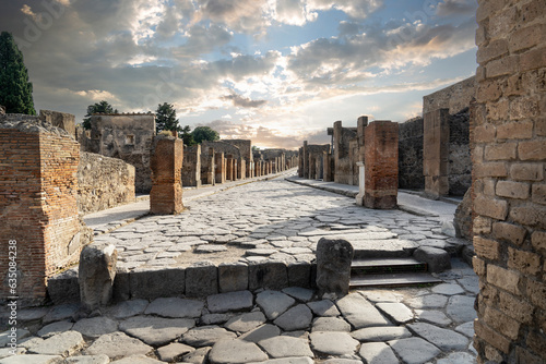 Canvas Print Famous ancient city of Pompeii (Scavi di Pompei) near Naples