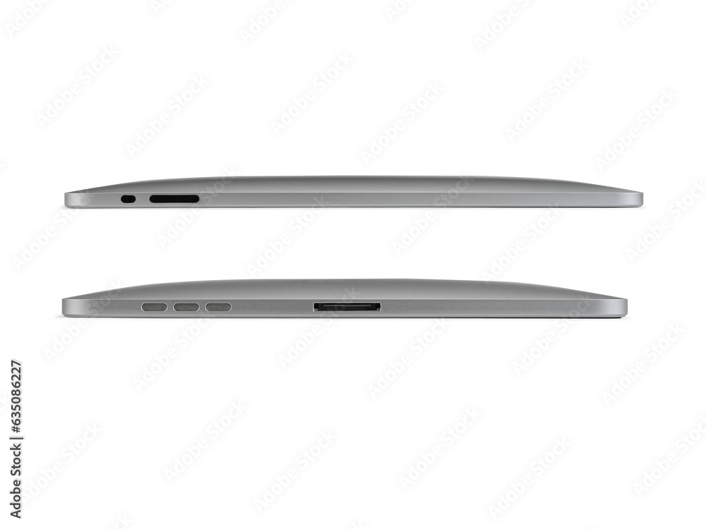 tablet computer back and side views tablet computer back and side views