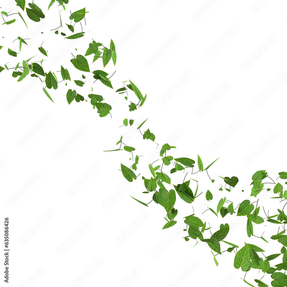 3d render flying leaves 3d render flying leaves