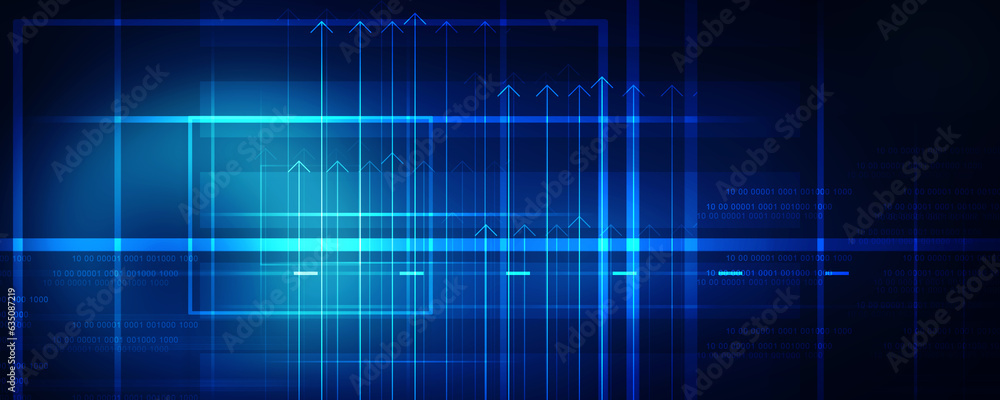 2d illustration Abstract futuristic electronic circuit technology background 2d illustration Abstract futuristic electronic circuit technology background
