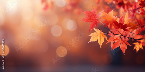 Autumn Bliss, Vibrant Maple Leaves Embracing End of Year Activities