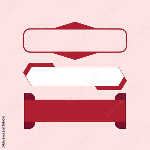 Vector Text Box Shape Design Template