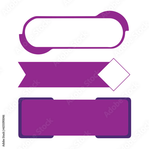 Vector Text Box Shape Design Template