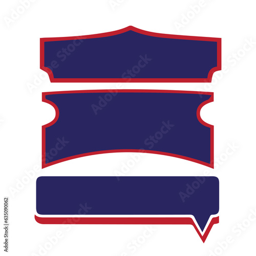 Vector Text Box Shape Design Template