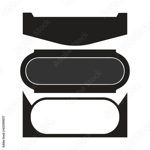 Vector Text Box Shape Design Template