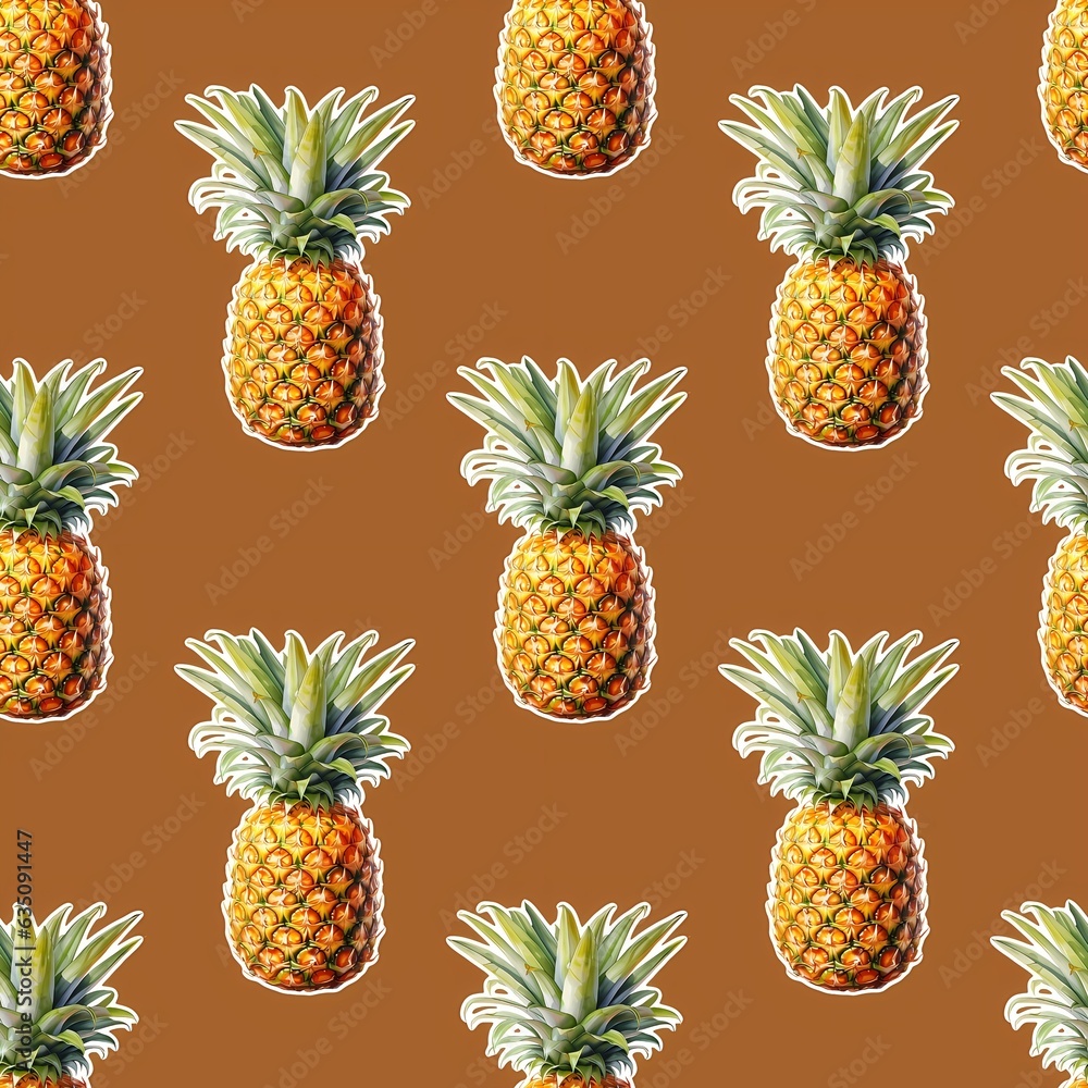 seamless pattern with pineapple seamless pattern with pineapple