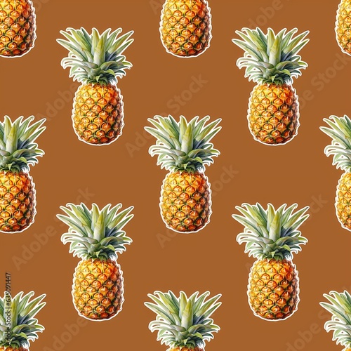 seamless pattern with pineapple