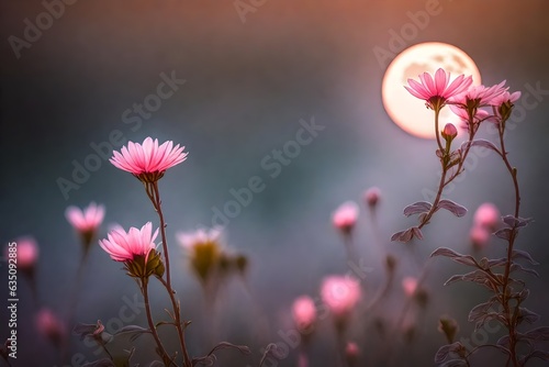 pink flowers in the field