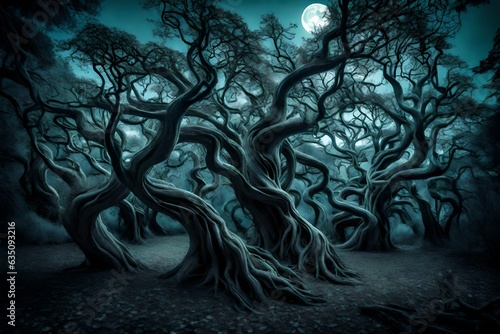 halloween night scene