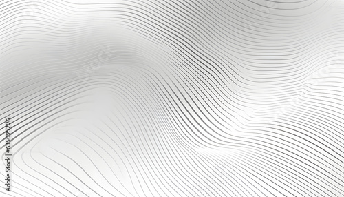 Gray Lines Pattern on White Background, Irregular Wavy Gray Lines