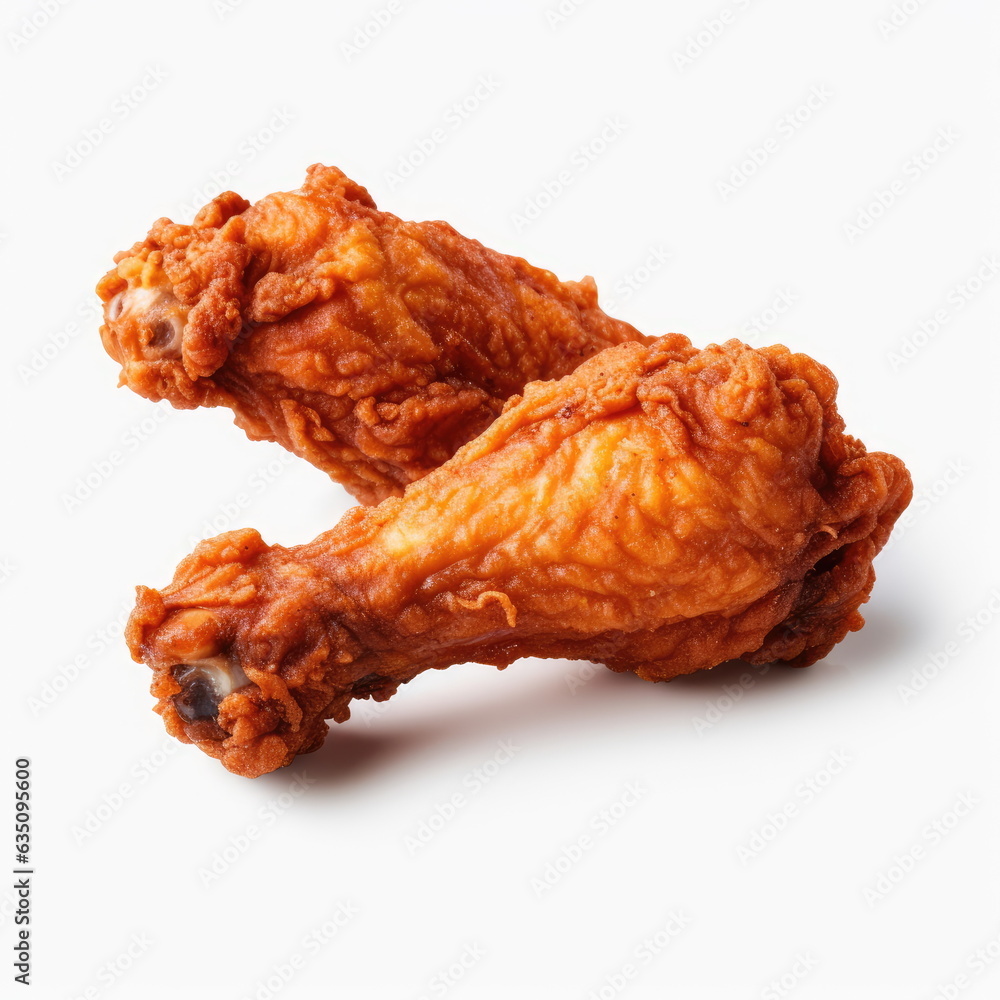 fried chicken on white background fried chicken on white background