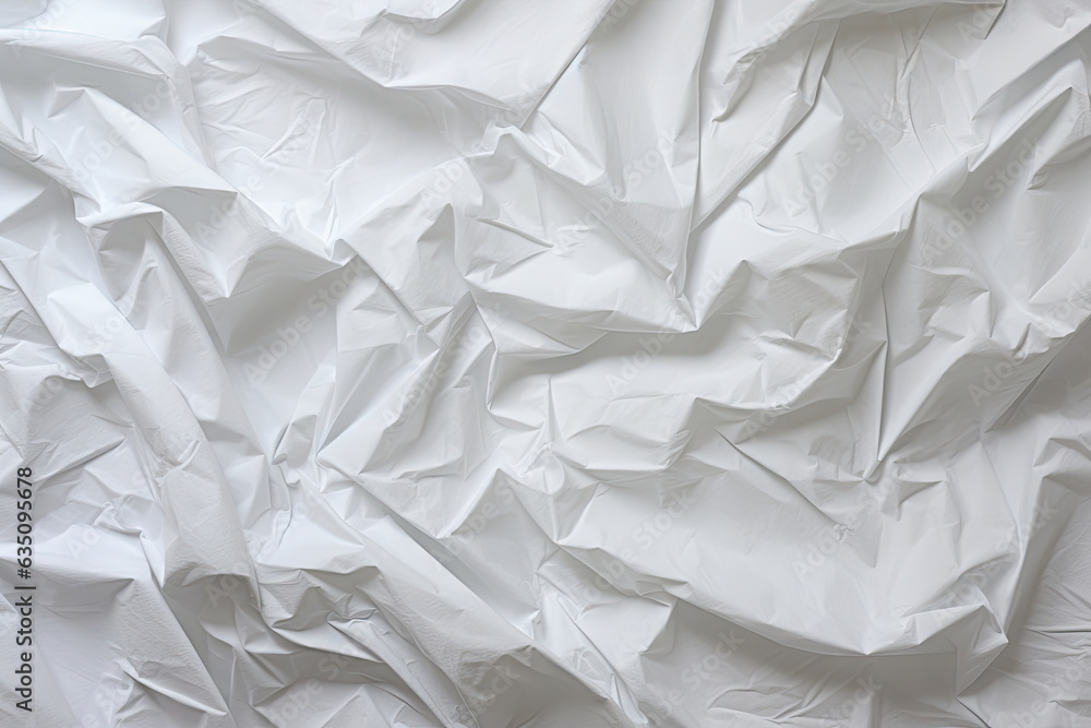 Obraz premium white crinkled paper texture background