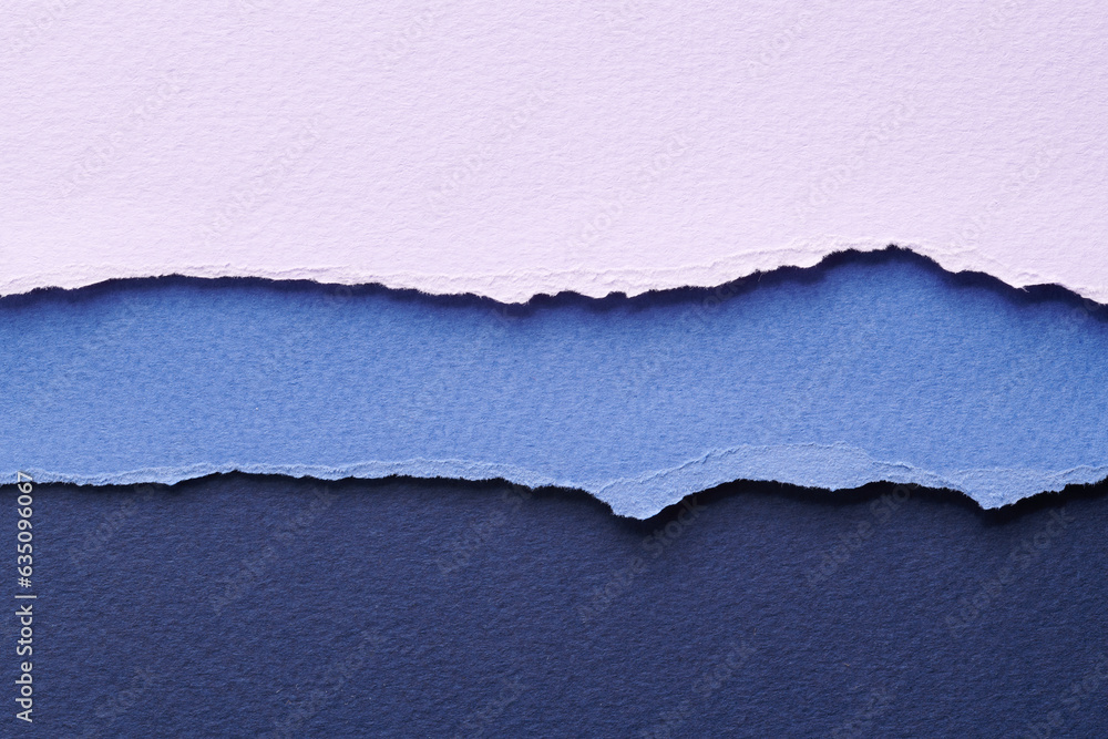 Art collage of pieces of ripped paper with torn edges. Sticky notes collection blue lilac colors, shreds of notebook pages. Abstract background. Art collage of pieces of ripped paper with torn edges. Sticky notes collection blue lilac colors, shreds of notebook pages. Abstract background.