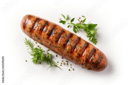 grilled sausage with herbs and sesame seeds