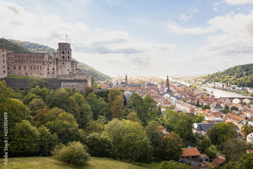 Das Heidelberger Schloss überblickt die Stadt