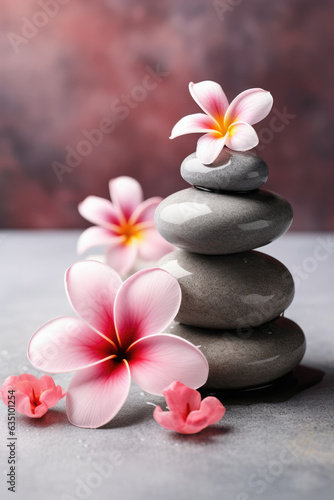 SPA Still Life with Frangipani and Stones