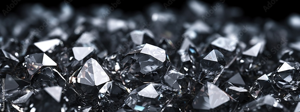 White shiny diamonds gemstone banner background White shiny diamonds gemstone banner background