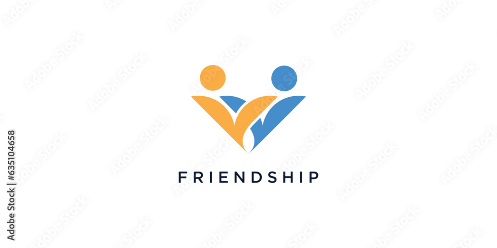 Team work logo design with modern unique concept Team work logo design with modern unique concept