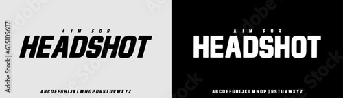 Modern Bold Heavy Font. Typography urban style alphabet fonts for fashion, sport, technology, digital, movie, logo design, vector illustration