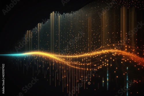 Big data science and technology information flow background, generated by AI