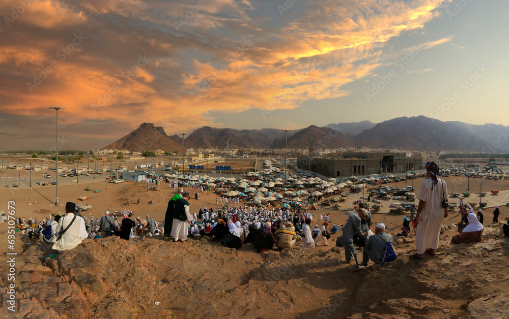 Mercy Mountain in Arafat where the Prophet Mohammed stand up in Hajj