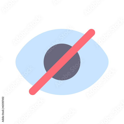 hide flat icon