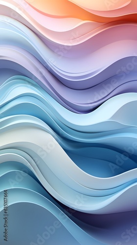 Contemporary abstract waves design background with pastel purple and cerulean color shading for business banner or wallpaper. Idyllic modern wavy pattern cover. Superb Generative AI