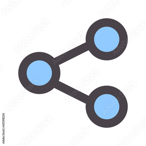 share flat line icon