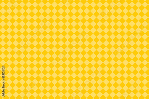 Vintage realistic yellow and white gingham plaid pattern vector illustration.