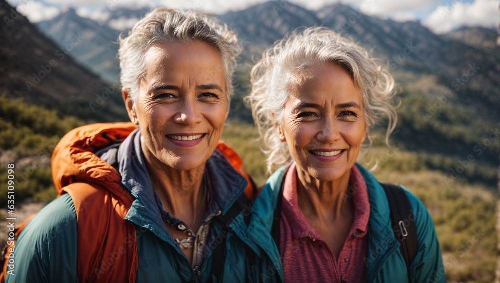 Two women standing side by side Two women standing side by side
