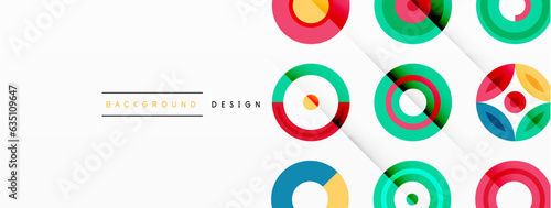 Vibrant and eye-catching vector background featuring a grid of colorful circles arranged in a patterned composition, perfect for modern and trendy designs