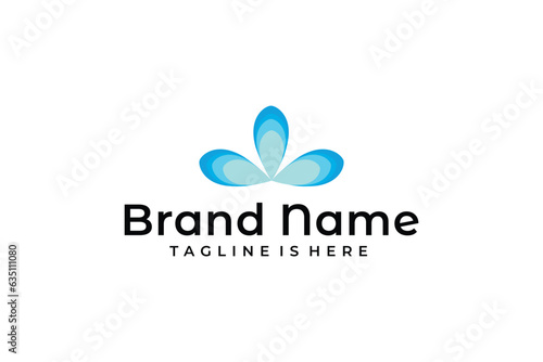 beauty cosmetics leaf vector logo