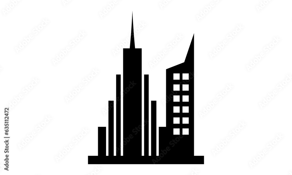 Obraz premium building skyscraper vector silhouette
